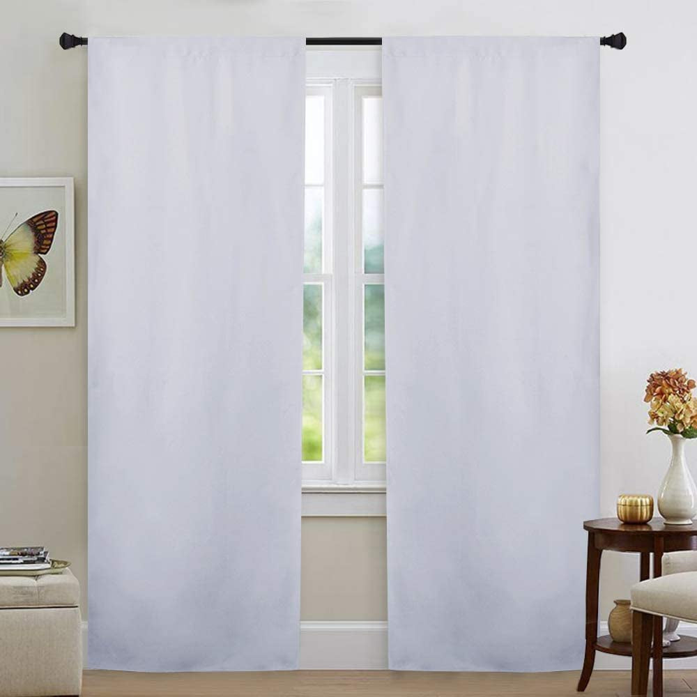 NICETOWN Thermal Insulated Blackout Liner - Blackout Curtain Liner for 63 Inches Drapes, Light Blocking Curtain Liners, Block Out Curtain Liners, Hooks Included, 2 Panels, 45W by 58L Inches  NICETOWN   