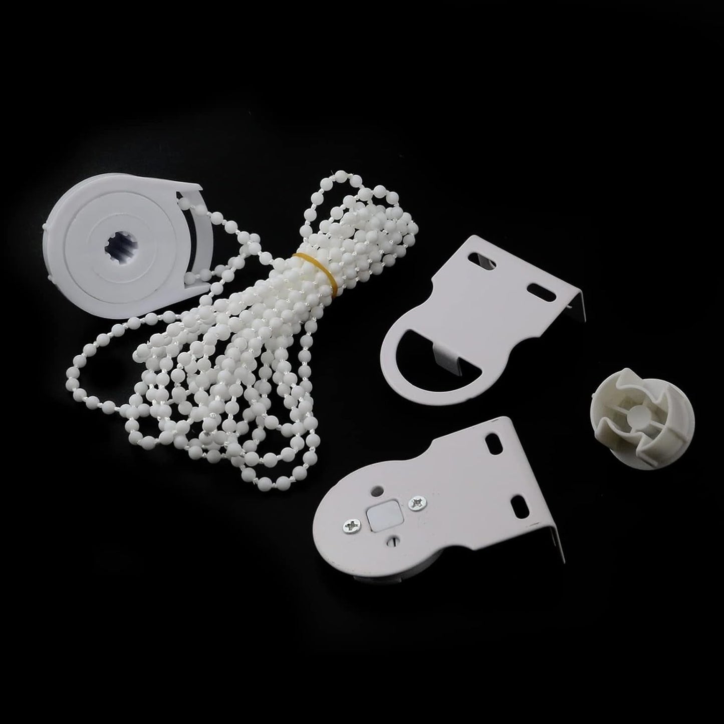 Antrader 2 Sets Roller Blind Clutch with Metal Bracket & Bead Chain,Roller Shade Clutch for 28Mm Tube,White