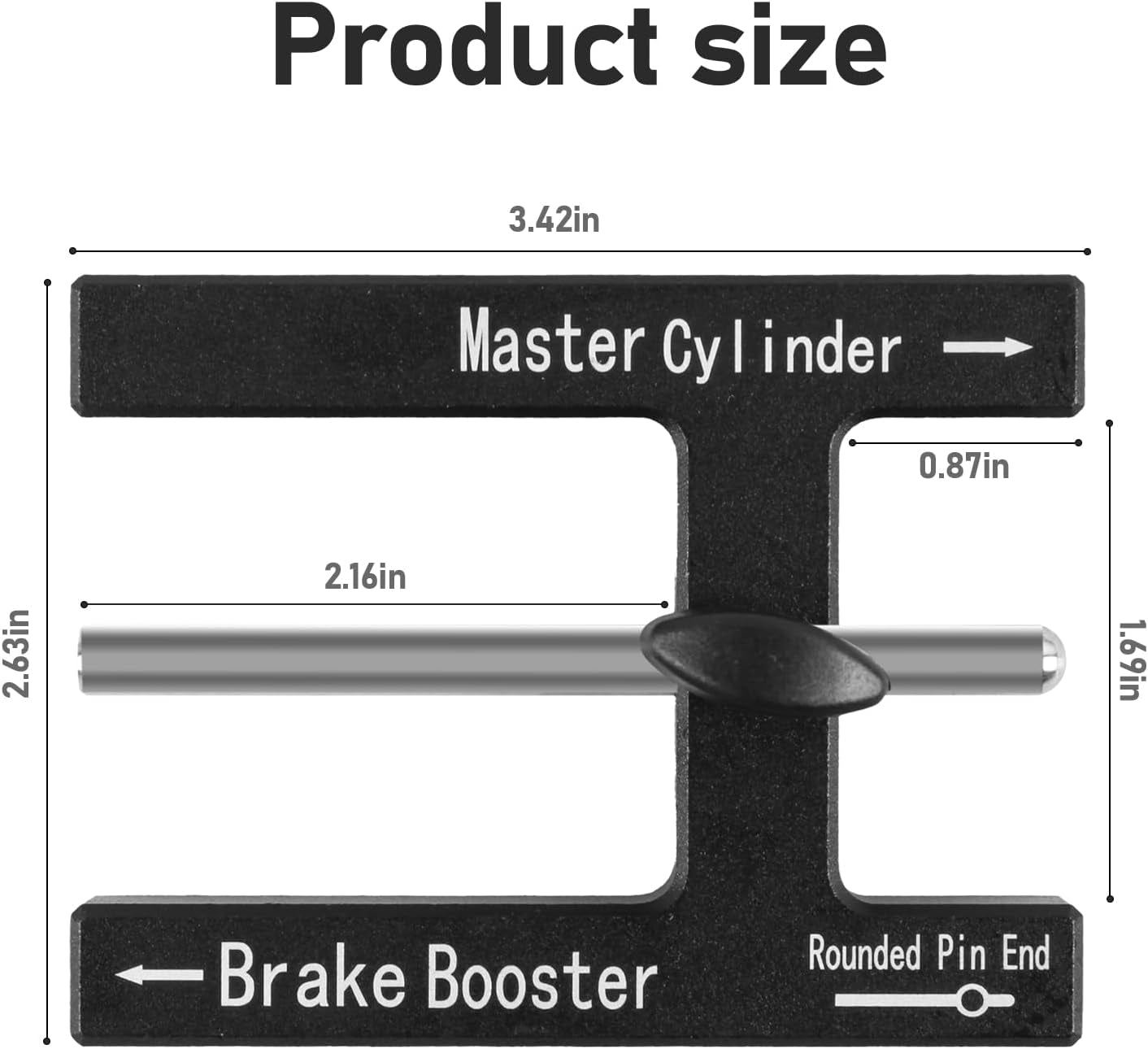 Brake Booster Adjustment Tool Brake Pedal Depressor Tool Brake Booster Push Rod Adjustment Tool Brake Booster with Master Cylinder Booster Master to Master Cylinder Adjustment Tool