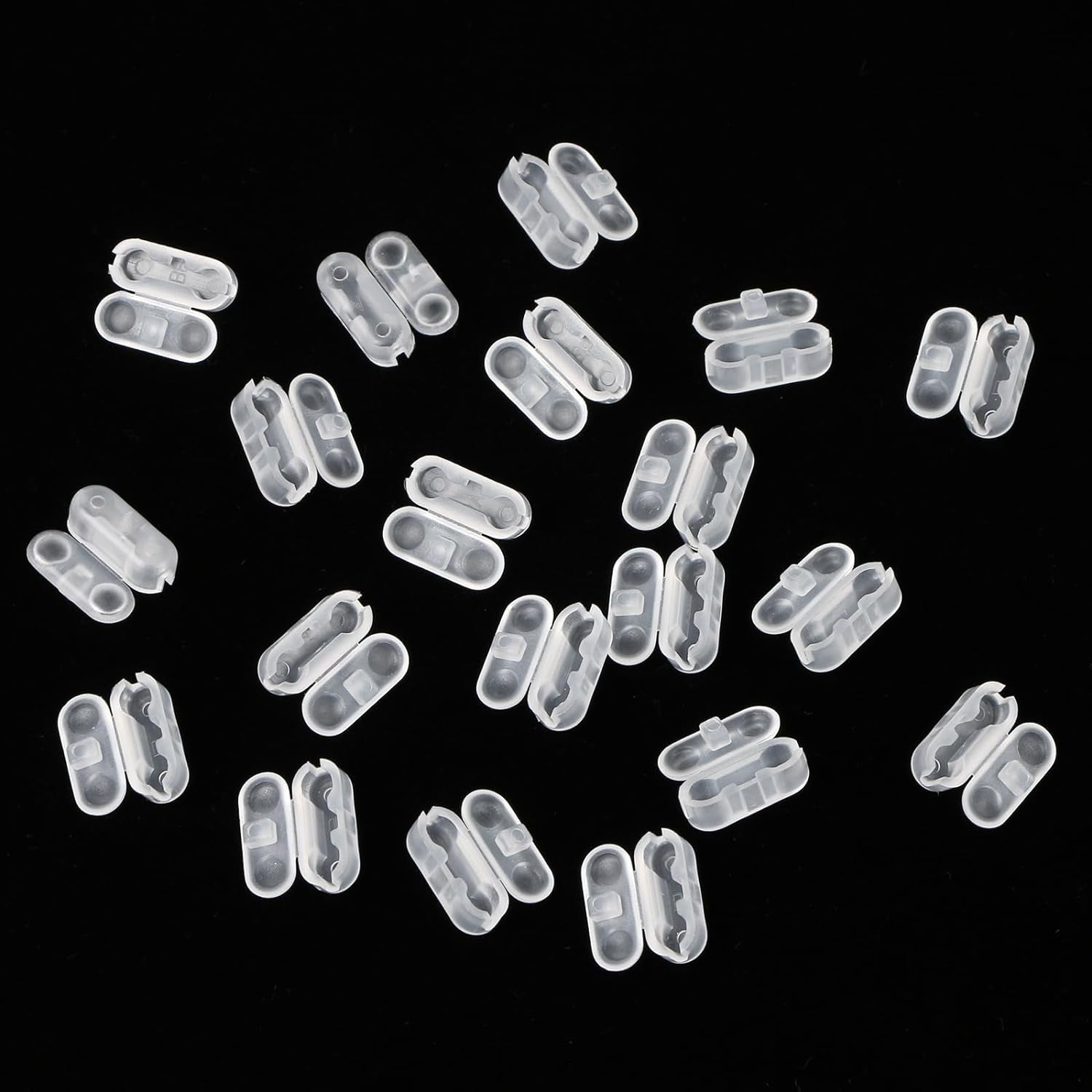 Chain Connectors, Clear Plastic Roller Shade Bead Chain Connector Replacement Vertical Roman Roller Blind Ball Chain Cord Connector Clips, Pack of 20