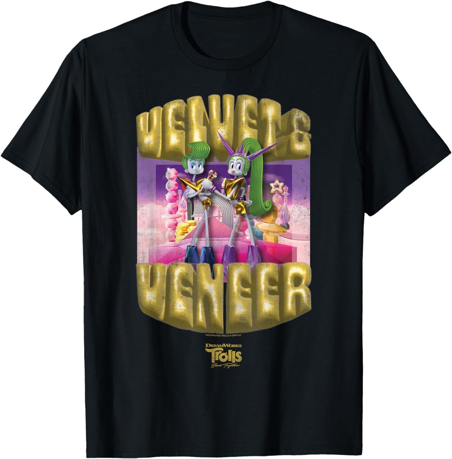 Dreamworks Trolls Band Together Velvet and Veneer T-Shirt