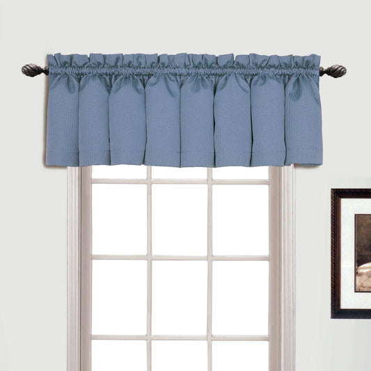 Metro Woven Straight Valance, 54 by 16-Inch, Blue