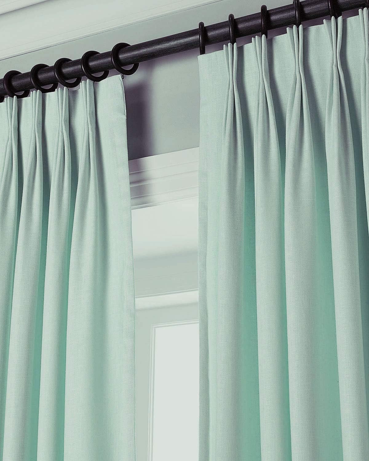 Silk N Drapes and More 100% Linen Pinch Pleated Lined Window Curtain Panel Drape (White, 27" W X 96" L)  imported Spa 27 In X 108 In (W X L) 