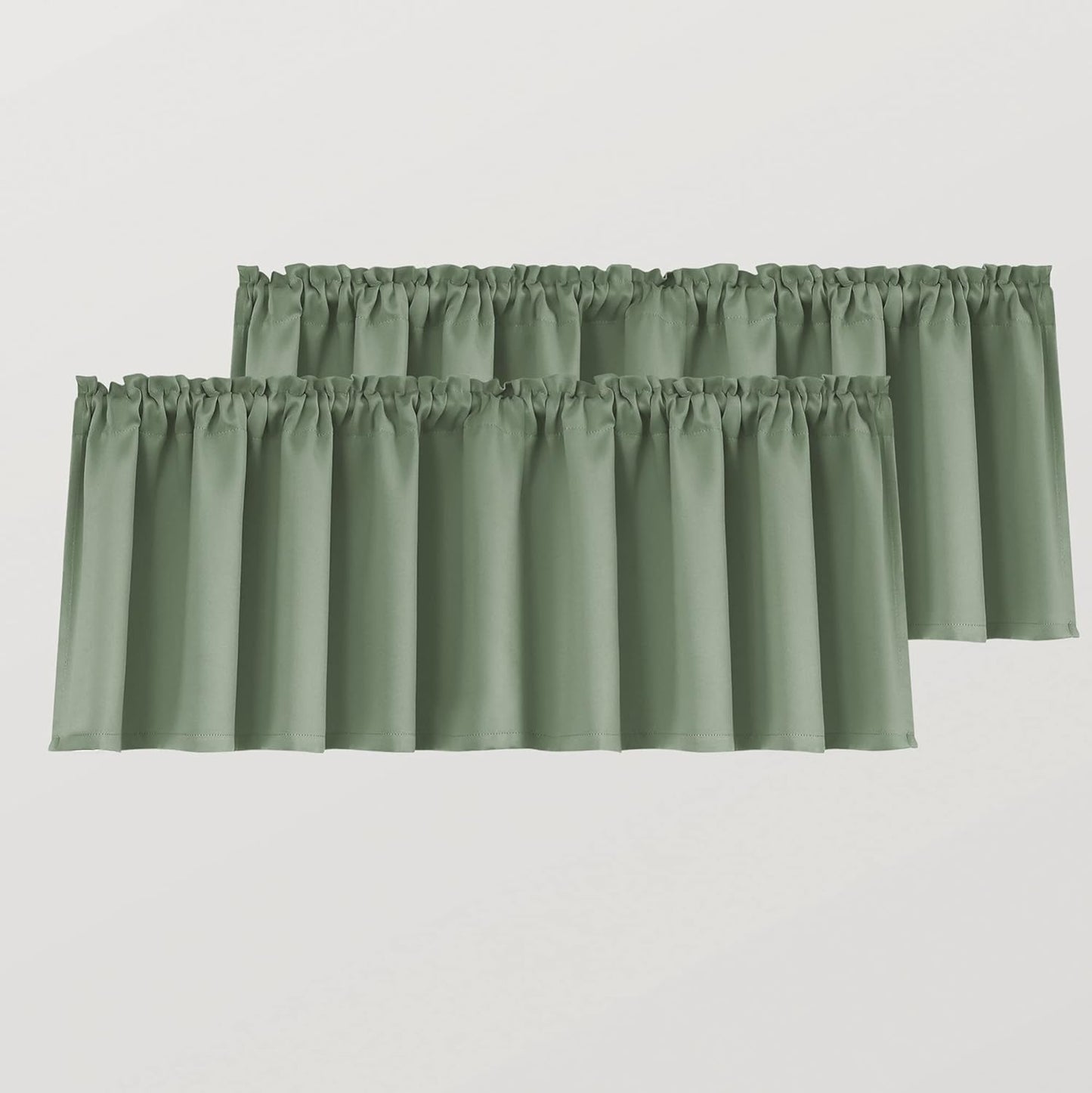 Mrs.Naturall Beige Valance Curtains for Windows 36X16 Inch Length  MRS.NATURALL TEXTILE Sage Green 52X18 