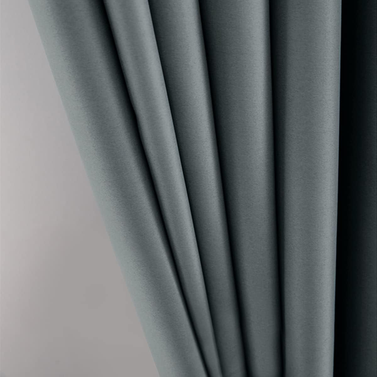 IYUEGO Pinch Pleat Solid Thermal Insulated 95% Greyout Patio Door Curtain Panel Drape for Traverse Rod and Track, Grey 52" W X 84" L (One Panel)  I Love Curtains   