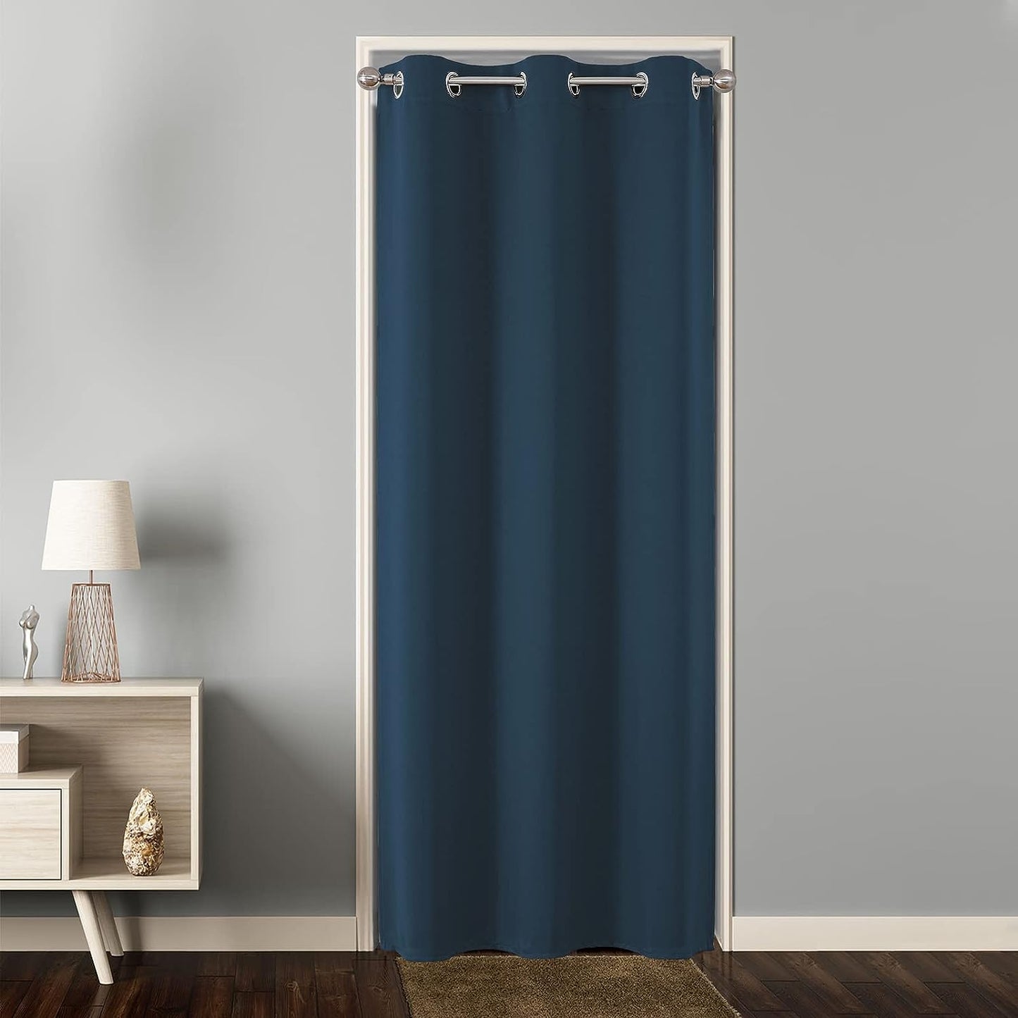 Joydeco Curtains for Sliding Glass Doors, Blackout Curtains 100 X 84 Inches, Extra Wide Curtains for Patio Sliding Door Living Room, Room Divider Curtains  Joydeco Navy Blue 40W X 78L Inch X 1 Panel 