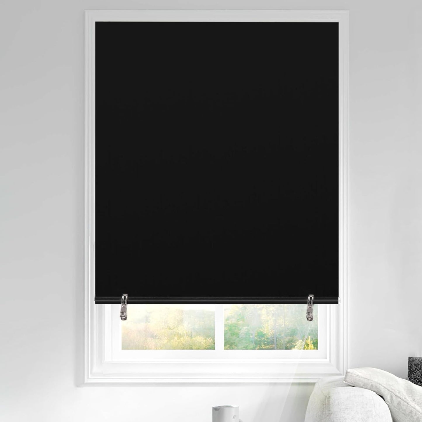Blackout Curtains for Bedroom, 100% Black Out Window Cover Film Blinds Screen Portable Self-Adhesive Travel RV Nursery Temporary Blackout, 57" X 72"