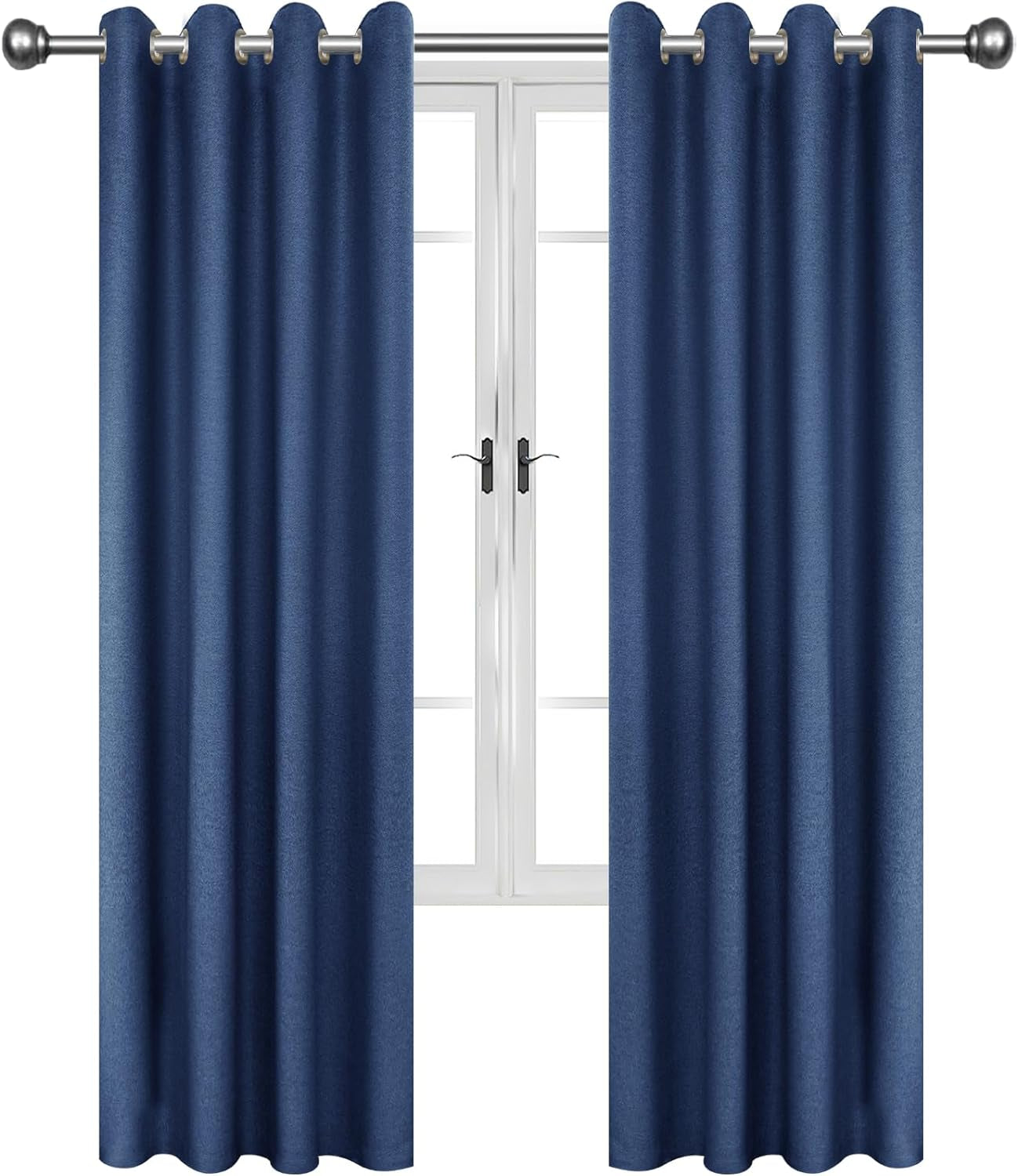 JIVINER Blackout Curtains 84 Inches Long Soundproof Thermal Insulated Curtains/Drapes/Panels for Kid'S Room (Baby Pink, W42 X L84,2 Panels)  JWN E-Commerce Linen Dark Blue W42 X L84 ,2 Panels 