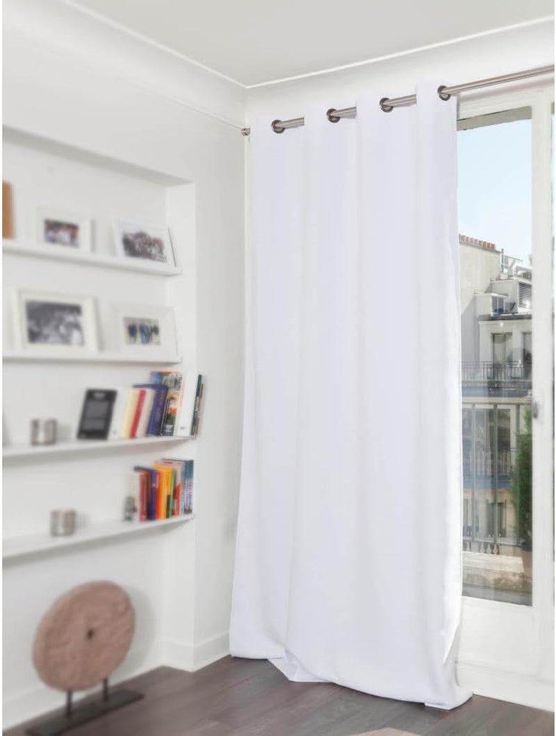 Moondream, 3-In-1 Sound Insulation Curtain, Blackout Curtain and Thermal Insulation, Patented Technology, Grommet, 55" Width X 95" Length, White (Snow MC720), 1 Panel  MOONDREAM   
