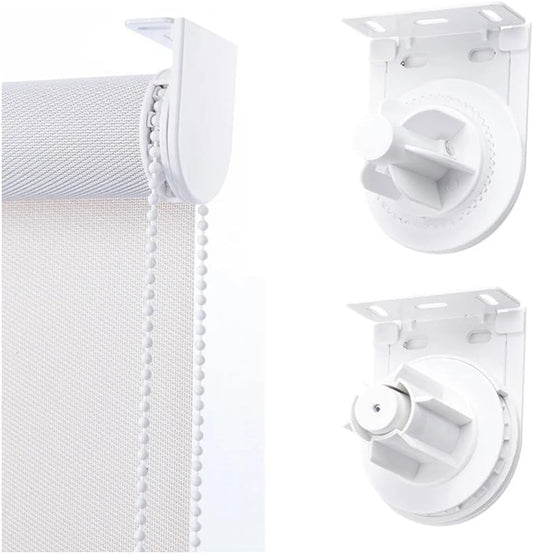38Mm Roller Blind Clutch Replacement Parts Bracket Blind, Roller Shade Cltuch with Metal Brackets & Bead Chain Shade Hardware Accessories (White)