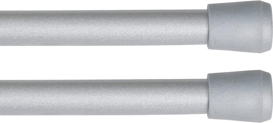 28-48 In. Adjustable Spring Tension Rod, 2-Pack, 7/16 In. Diameter, Silver