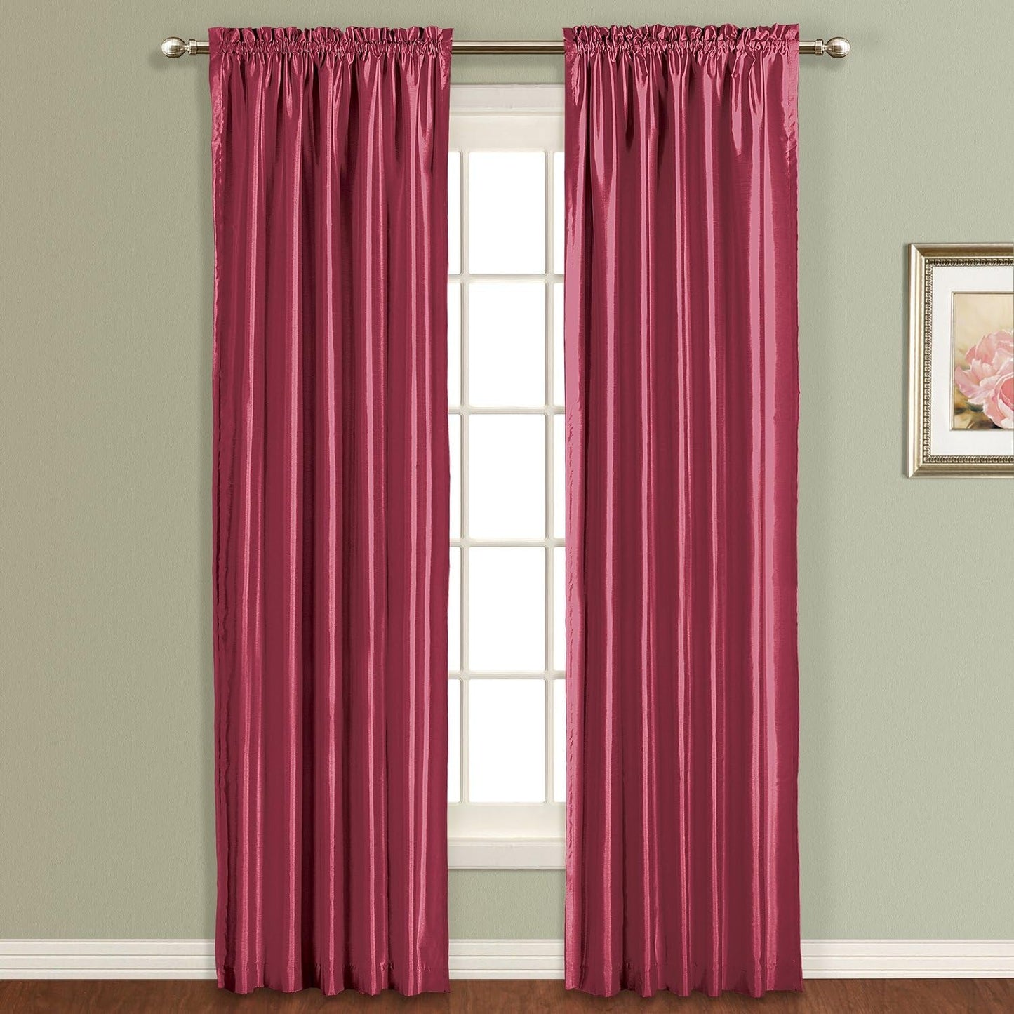 Kathryn Straight Window Treatment Valance, 54-Inch by 16-Inch, Taupe