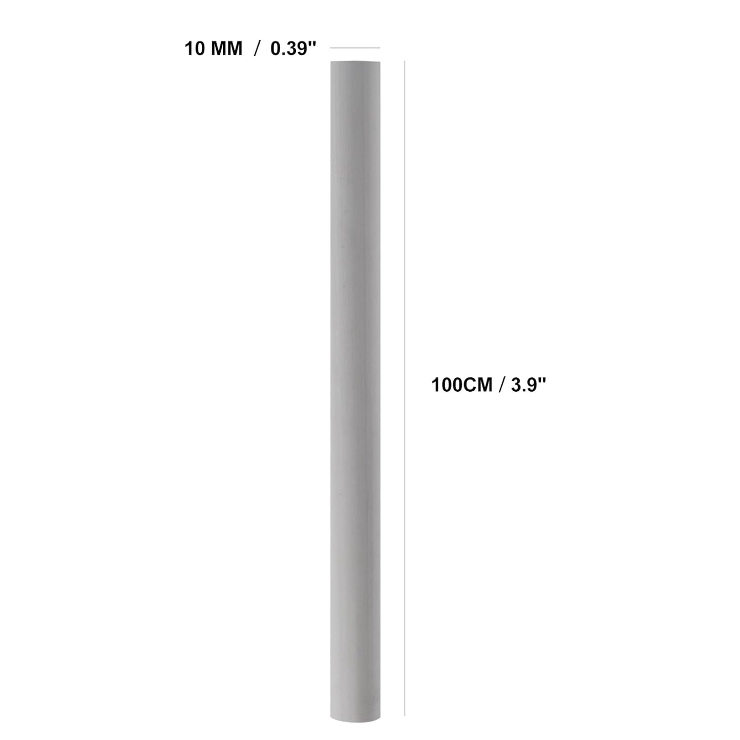 99.99% Purity Zinc Rod Metal Bar Zinc Cylinder Anode, 3.94” Long, 0.39” Diameter, Anti-Corrosion, Bright Color, Good Conductivity (6 Pack)