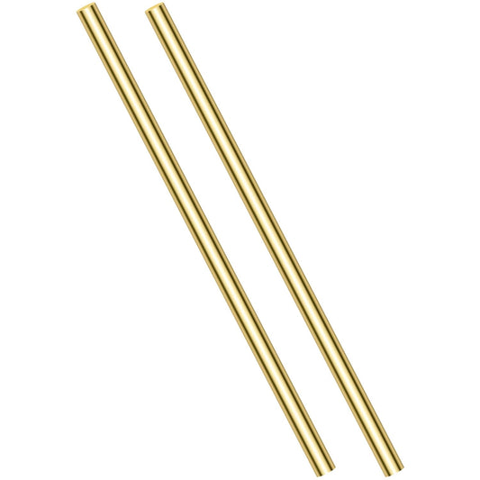 2 Pieces 9Mm Brass round Rods, Sutemribor Brass Solid round Rod Lathe Bar Stock, 9Mm in Diameter, 305Mm in Length