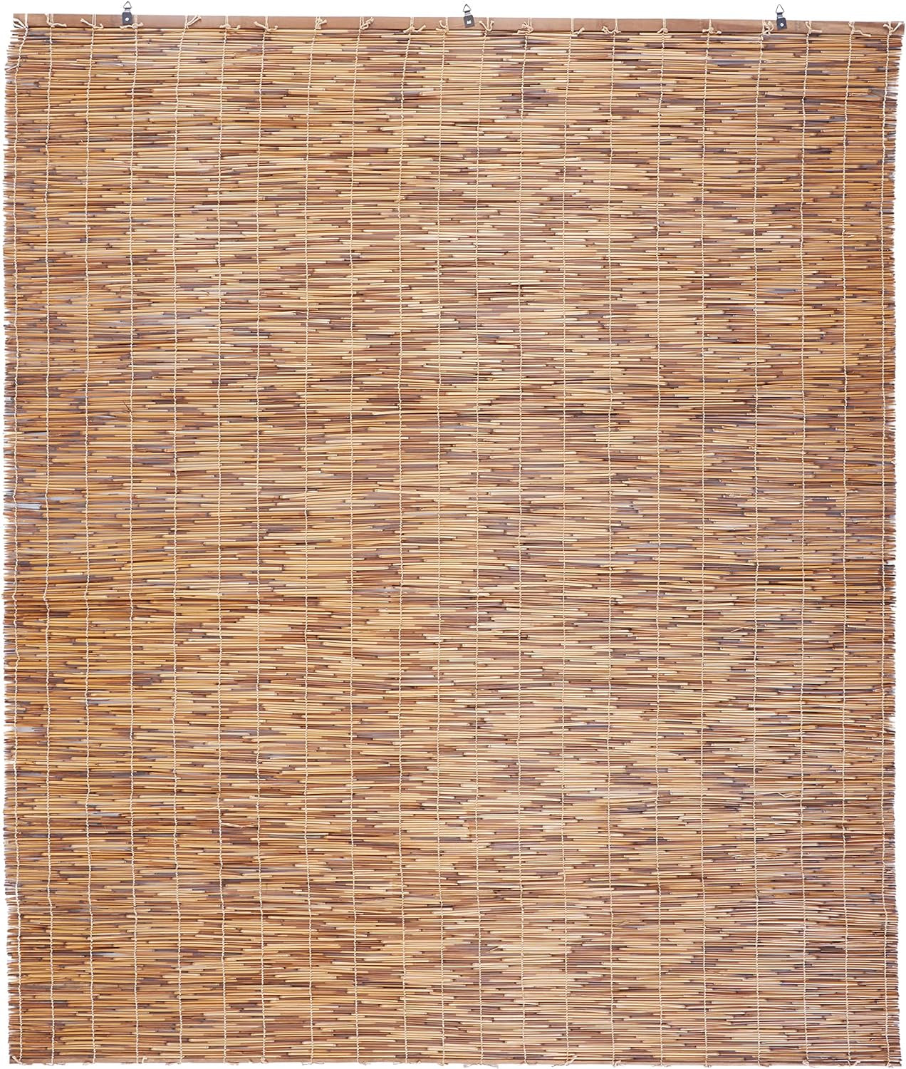 Backyard X-Scapes Light-Filtering Cord-Free Bamboo Reed Roll-Up Blind Shades for Windows Manual Roman Blinds Coffee 48 in W X 72 in H