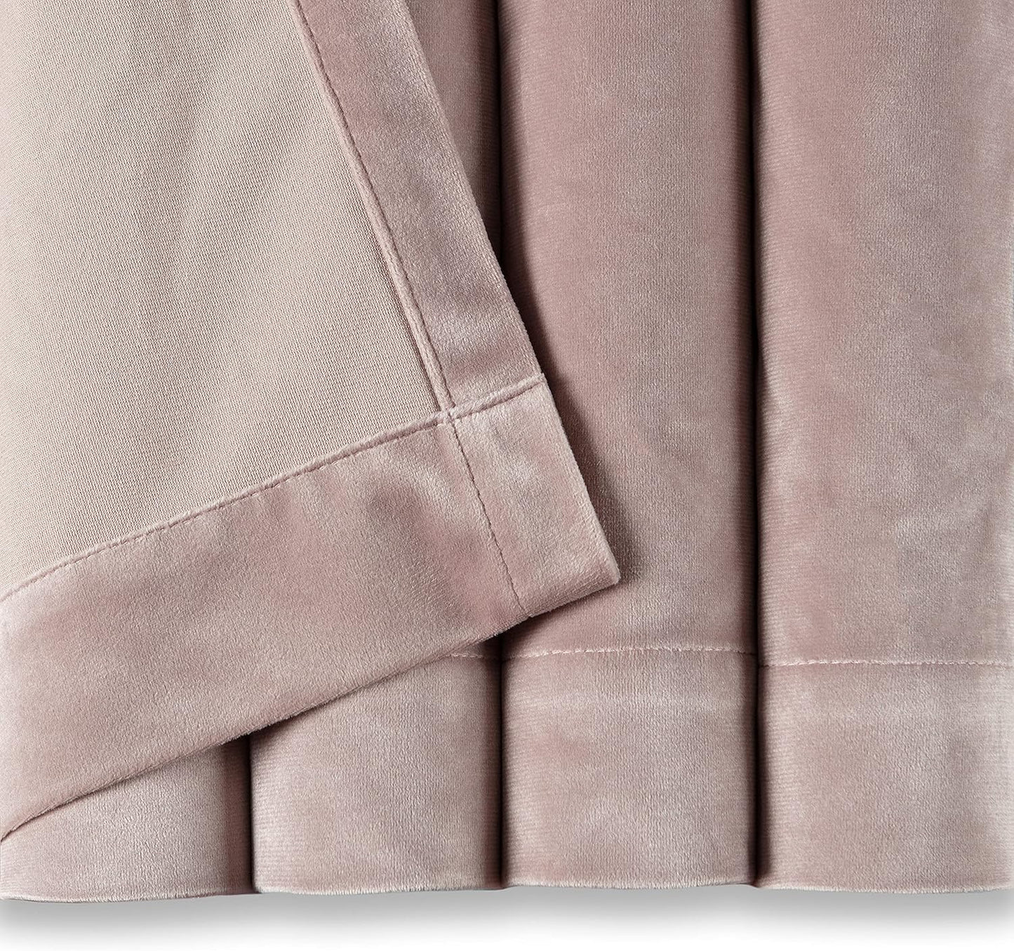 Chanasya Premium Solid Velvet Curtains - Classy and Solid Drapes for Living Room or Bedroom - 52" X 63" - Blush, 2 Panels  PurchaseCorner   