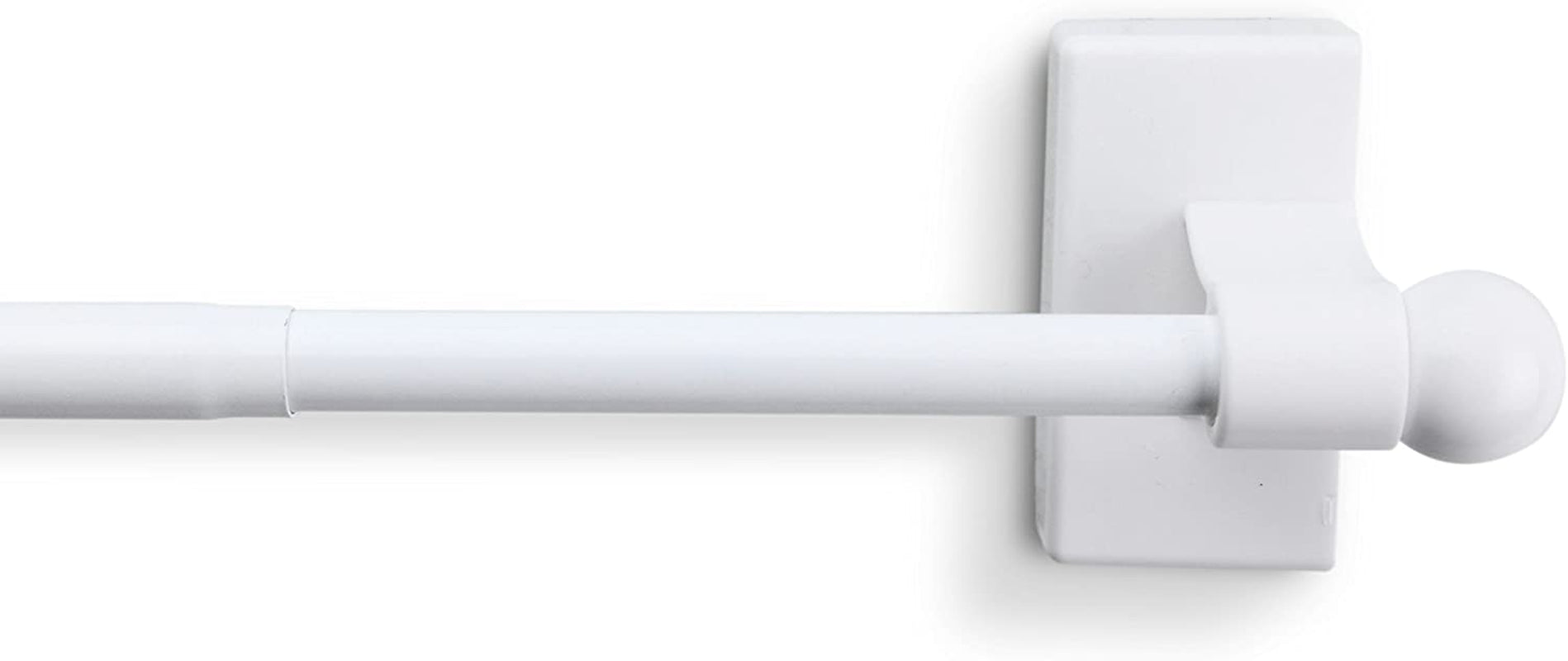 A&F Rod Decor - Magnetic Curtain Rod, 28-48 Inch - White