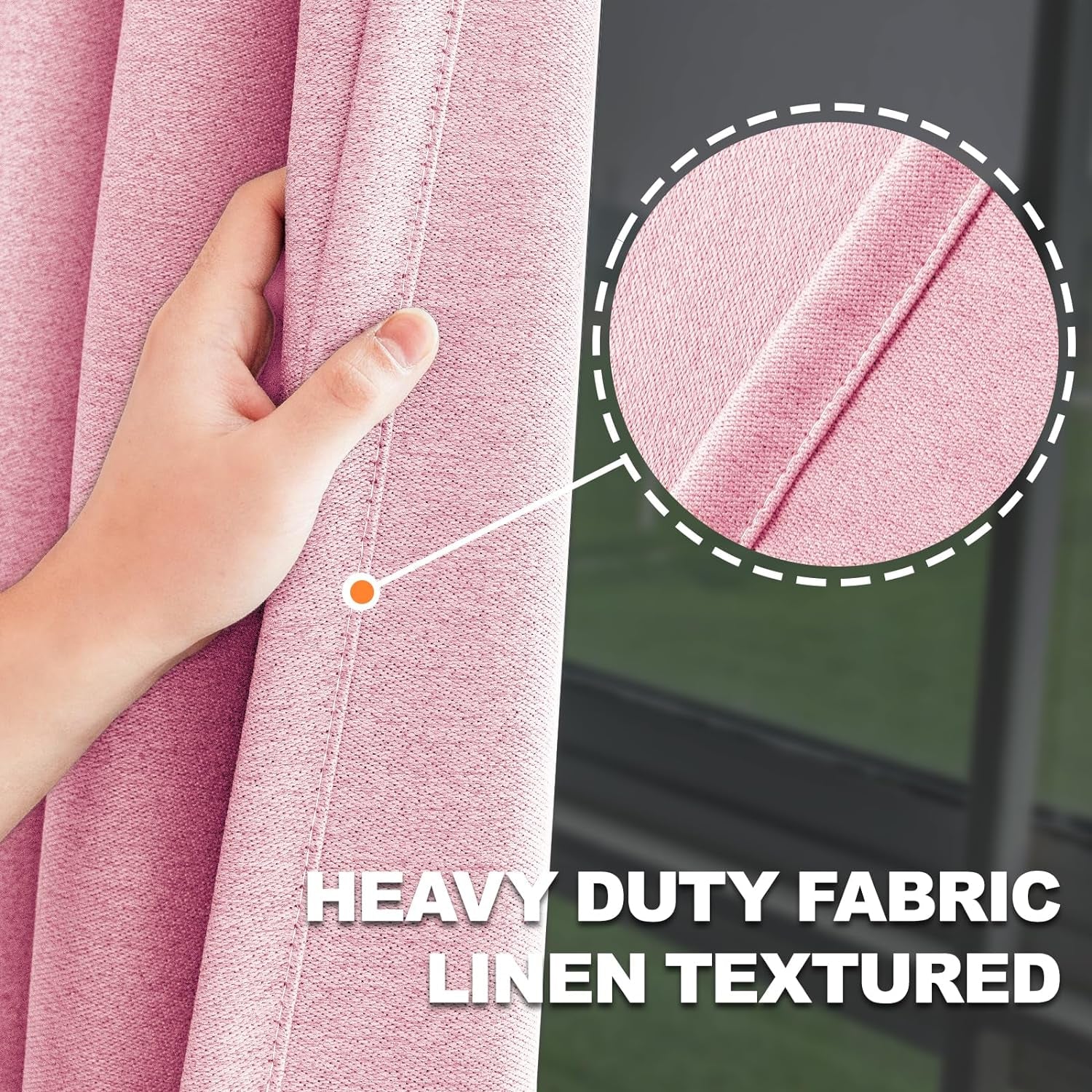 JIVINER Blackout Curtains 84 Inches Long Soundproof Thermal Insulated Curtains/Drapes/Panels for Kid'S Room (Baby Pink, W42 X L84,2 Panels)  JWN E-Commerce   