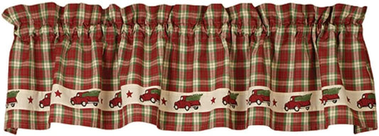 Country House Collection 99895 Red Truck Valance, 14-Inch Length  The Country House Collection   
