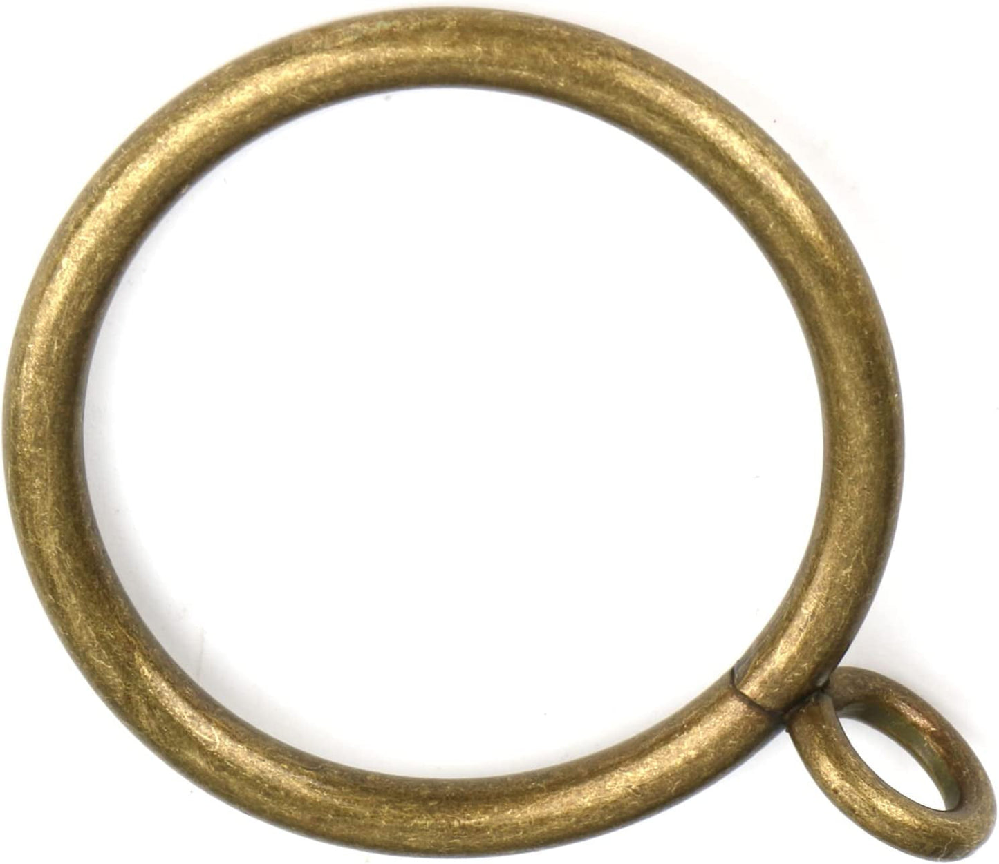 1 1/2-Inch Antique Brass Curtain Rings with Eyelets for Curtain Rods (Set of 30 PCS Curtain Rings)