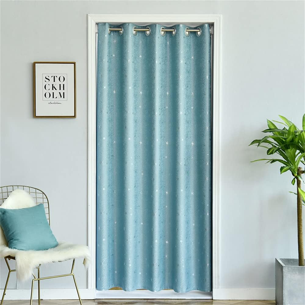 F-CHU Boho Door Curtains for Doorways Privacy,Room Divider Curtains, Insulated Curtains,1 Panel 47X79 Inch,Suitable for Door Width27-39Inch (NOT Include Rome Bar, Telescopic Rod)  F-CHU Blue W47 X L79Inch 
