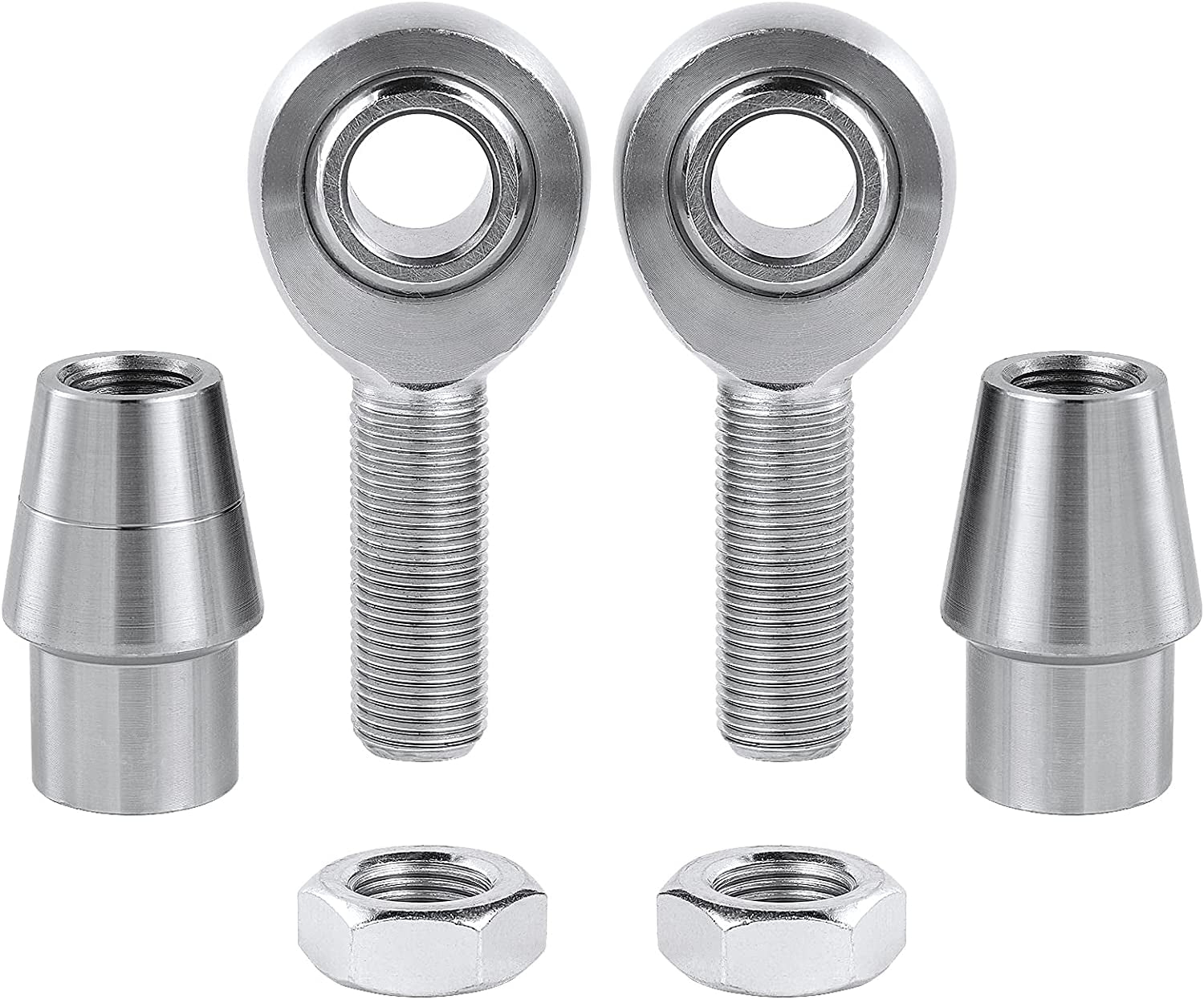 5/8” Heim Joints Rod End Kit,.625" Chromoly Heim Joints Panhard Rod End Kit for Steering,Suspension, Traction Bars, Right&Left Hand Thread Steering Joints with Tube Adapters & Jam Nuts - 2Set