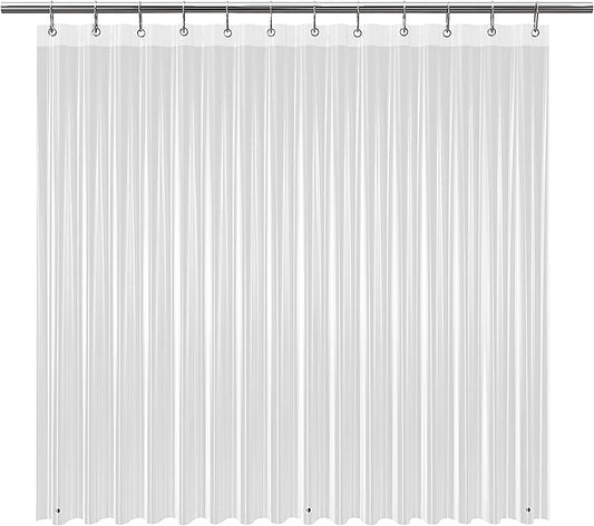 Clear Shower Curtain Liner Light Weight PEVA, Shower Liner 72X72 Inches, Waterproof, No Chemical Smell with 12 Rust Proof Metal Grommets for Bathroom Shower Curtain