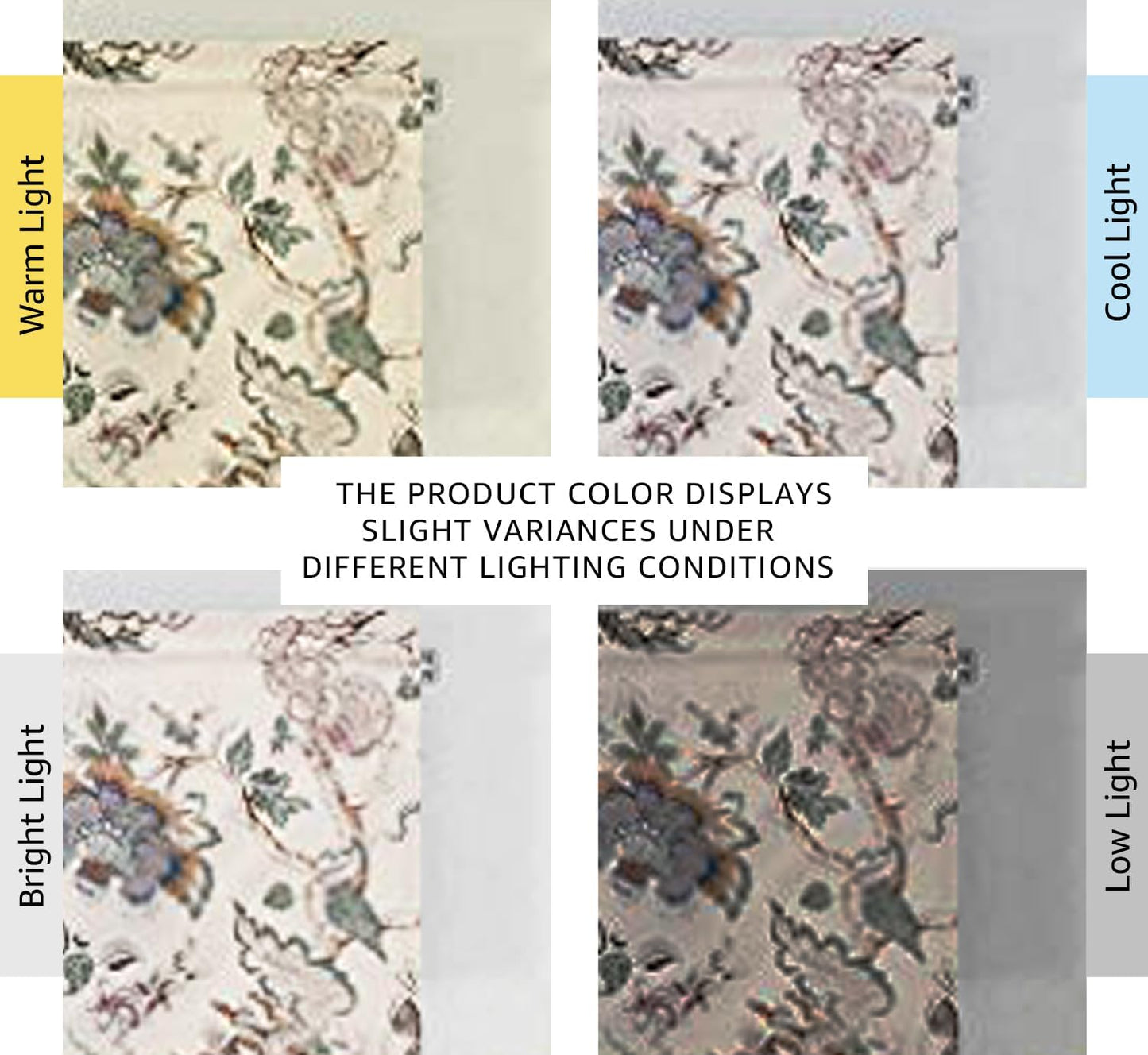 H.VERSAILTEX Blackout Curtain Valances for Kitchen Window/Living Room/Bathroom Privacy Added Rod Pocket Home Decoration Winow Valance, 52" W X 18" L, Floral in Sage and Brown  H.VERSAILTEX   