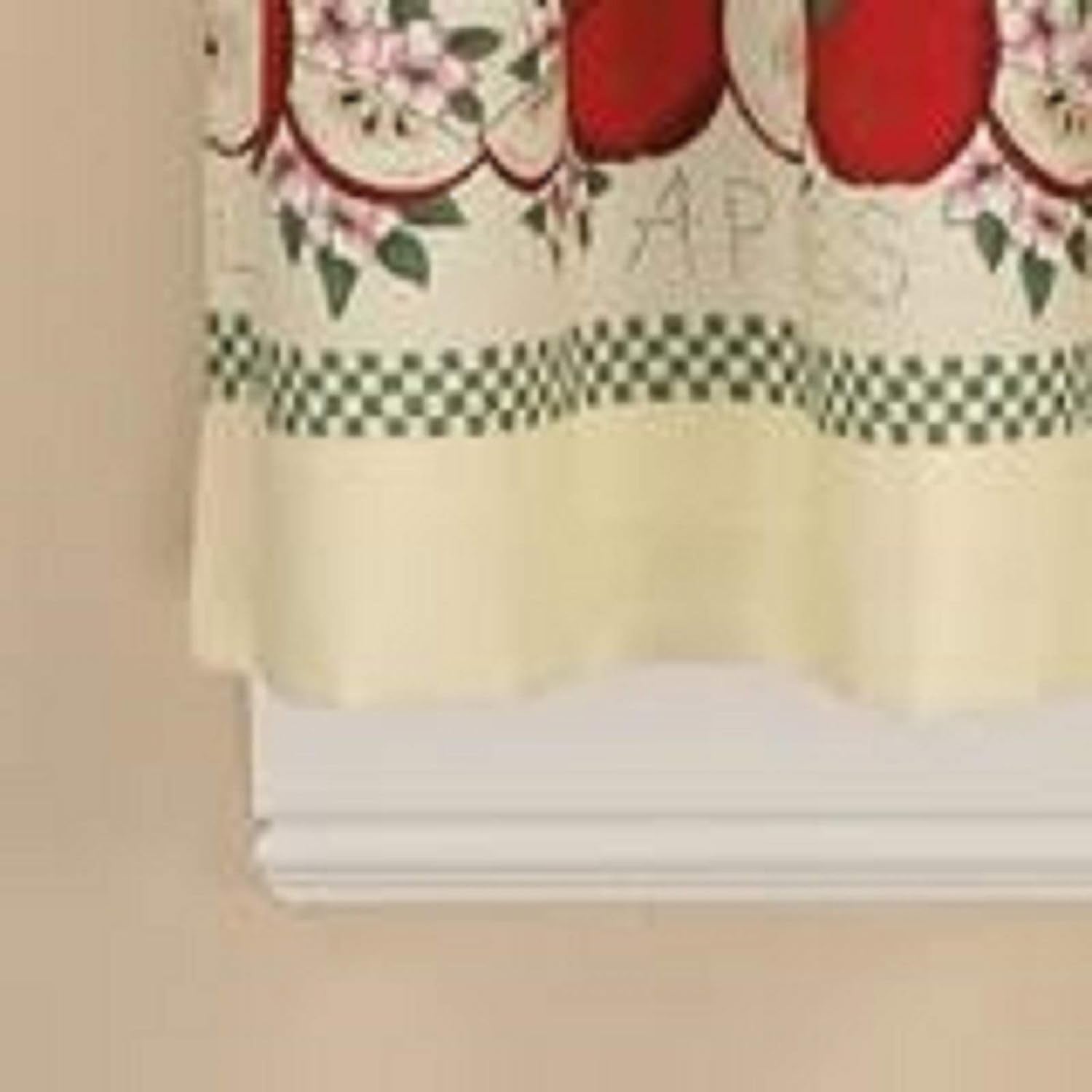 CHF & You Red Delicious Country Apples 3-Piece Window Curtain Tier Set, Ivory, 56-Inch X 24-Inch, Multi Color  CHMJE   