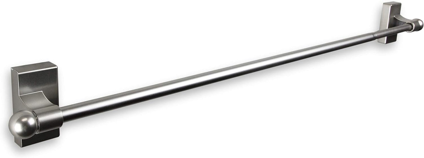 Rod Desyne 7/16 Inch Magnetic Rod, 9-16 Inch, Satin Nickel