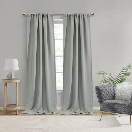 Thermalogic Birmingham Room Darkening Dual Header Curtain Panel 52 X 95 in Silver  Commonwealth Home Fashions   