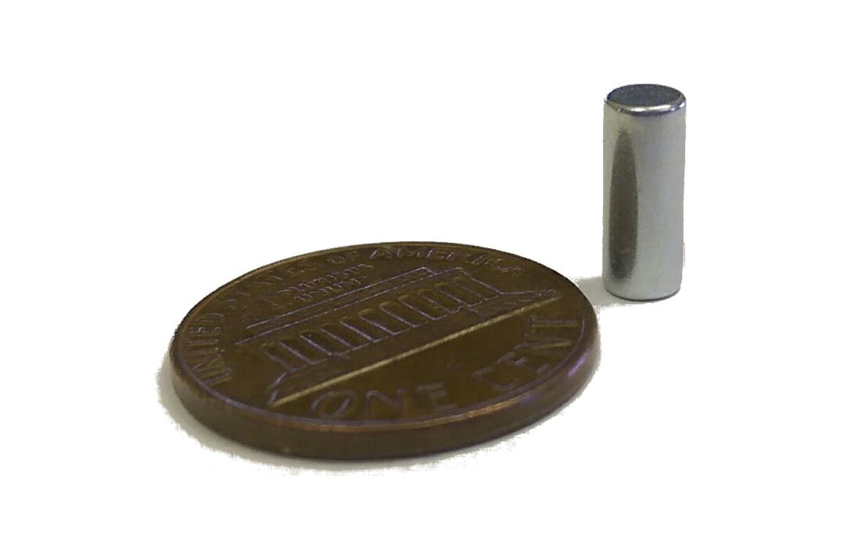 Bullseye Office - 30 Silver Metal Cylinder Magnets (30 Magnetic Pins 10Mm X 4Mm)