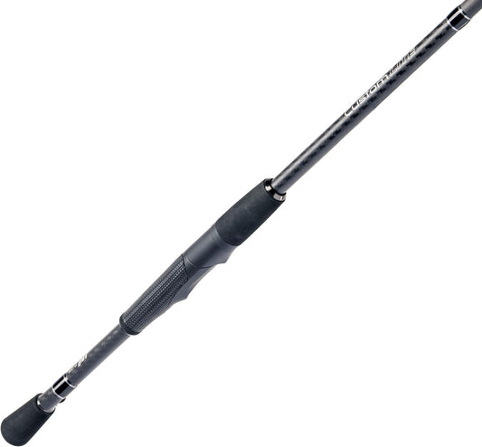 Lew’S Custom Lite Spinning Fishing Rod, HM85 Graphite Rod, Stainless Steel Guides with Titanium Oxide Inserts, Split-Grip Handle, Black