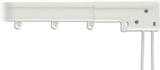 Graber Super Heavy Duty Traverse Curtain Rod 48-84 Inch, White (One Way Draw: Right)
