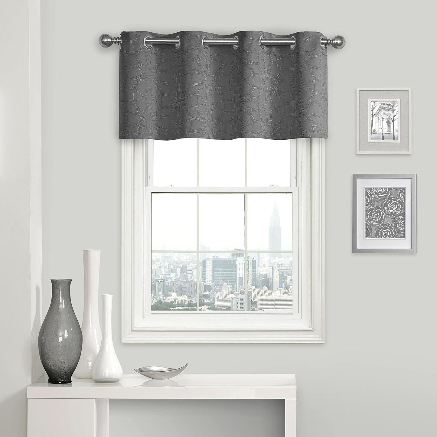 Eclipse Kingston Grommet Top Curtains for -Kitchen and Living Room, 52" X 18", Navy