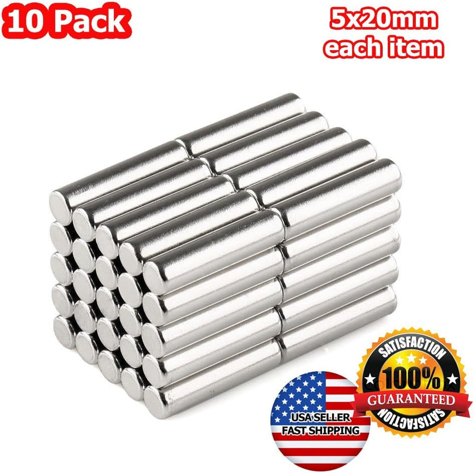 Magnetic Pins Tacks Sticks Adhesive Holder Lifter Fastener Cylinder Rod Magnets (10 Pack)