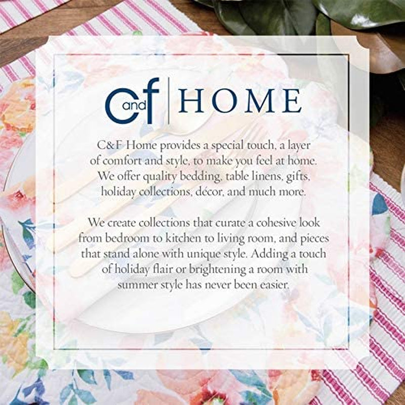 C&F Home Turtle Bay Valance Cotton Window Treatment Curtain Nautical Beach Ocean Watercolor Colorful Blue and White Trellis Blue