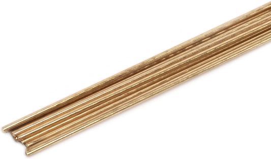 Forney 48300 Bare Brass Gas Brazing Rod, 3/32-Inch-By-18-Inch, 10-Rods