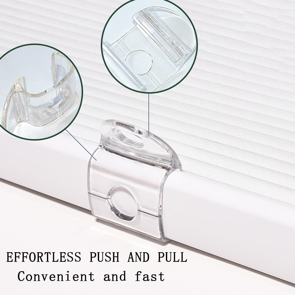6 PCS Blinds Cordless Handles Clear Mini Plastic Honeycomb Roller Shades Hem Grips Shade Window Lift Handles Curtain Hardware Hooks for PVC Cordless Blinds Bottom Rail Roller Blinds Accessories