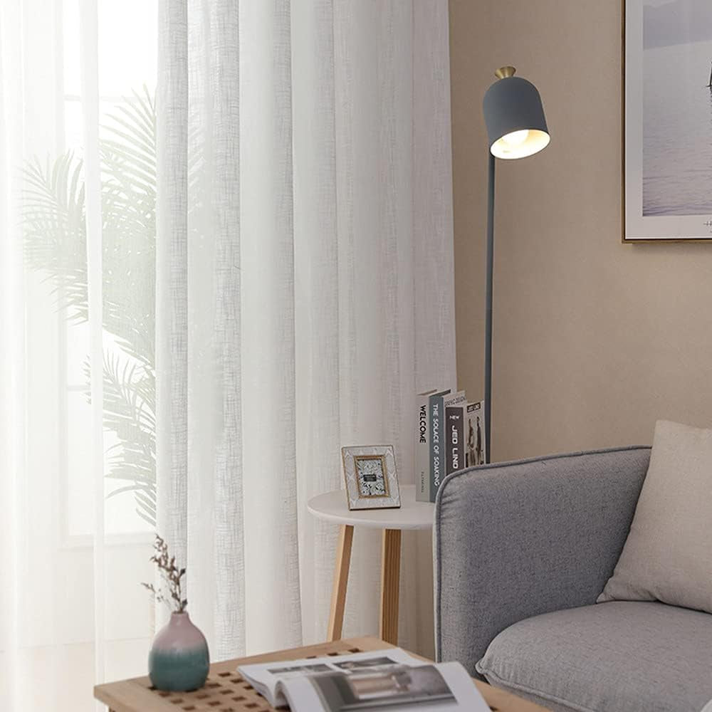 Dothedrape White Sheer Curtains Window Treatment Pinch Pleated Voile Curtain Panels for Bedroom and Living Room (50 X 102 Inches Long, 1 Panel)  DotheDrape   