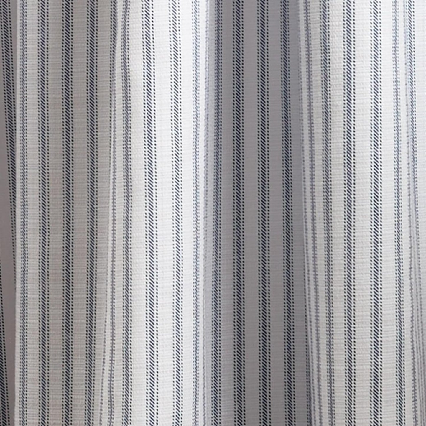 Martha Stewart Ticking Stripe Blackout Lining Rod Pocket/Back Tab Window Curtain Panel Pair, 84", White/Indigo Pack of 1  CHF Industries   