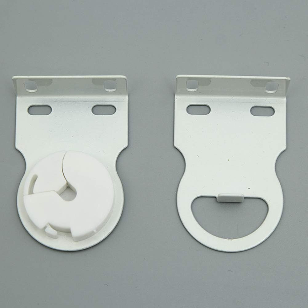 38Mm Roller Blind Replacement Fittings, Metal Roller Blind Fittings Repair Parts Kit Brackets, Roller Shade Hardware for Fixing Curtain Blinds Shades Windows(White)