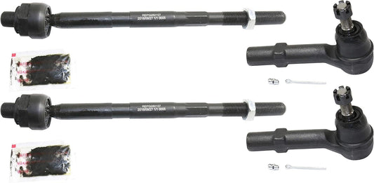 Garage-Pro Front Left & Right Inner and Outer Tie Rod End Replacement for Chevrolet Traverse 2009 2010 2011 2012 2013 2014 2015 2016 2017 GMC Acadia 07-16