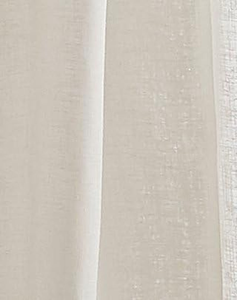 DKNY Paradox Pencil Pleat Sheer Window Curtains for Living Room Panel Pair, 108 Inch, Silver  CHF   