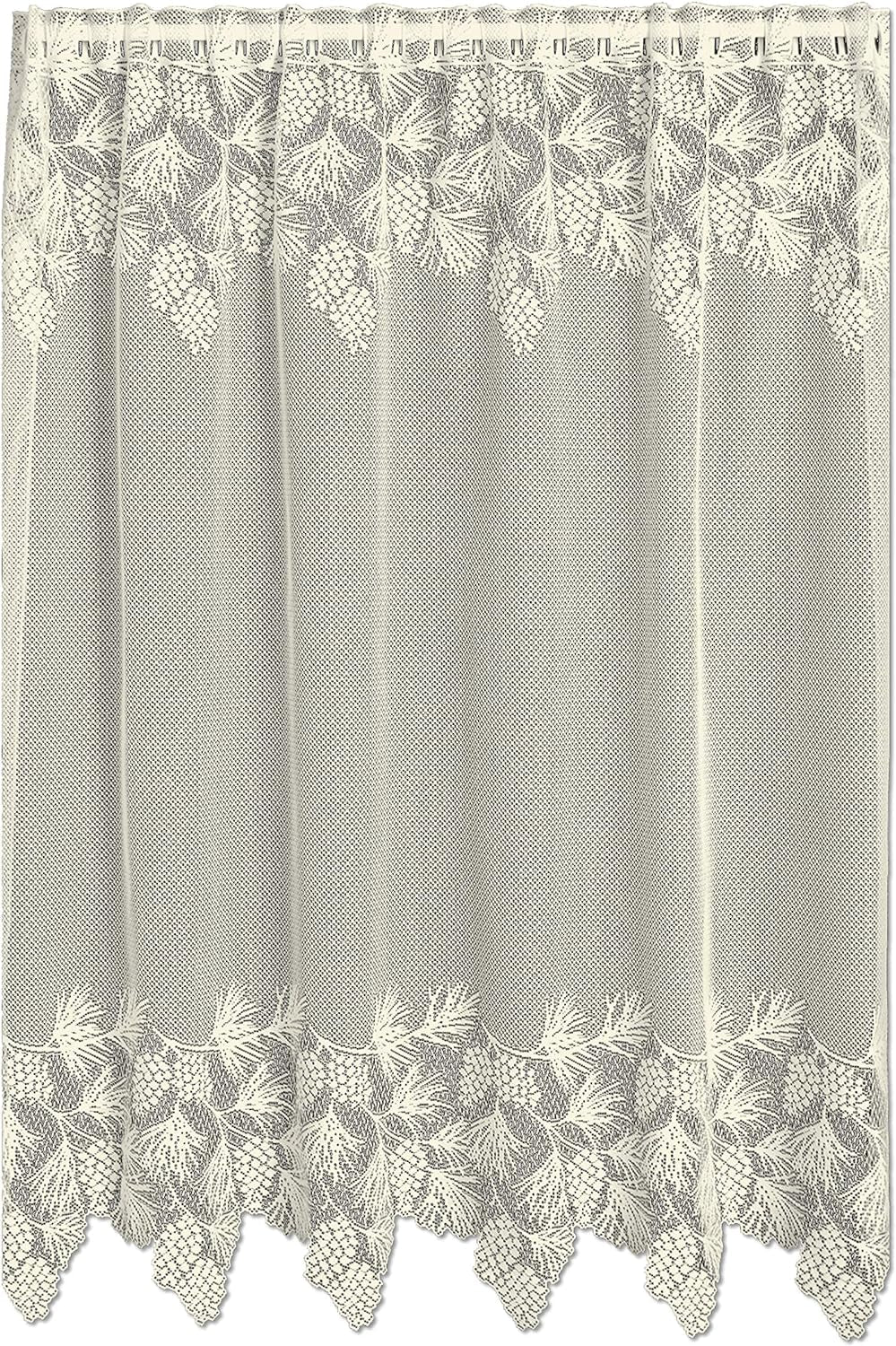 Heritage Lace Woodland 60-Inch Wide by 16-Inch Drop Valance, White