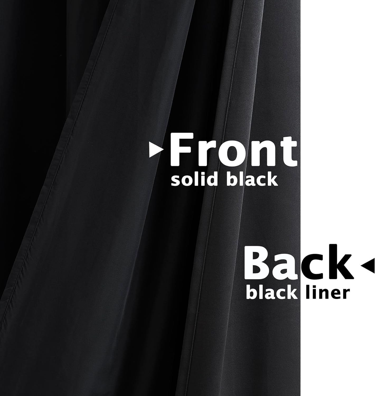 Mix and Match Blackout Curtains - Bedroom Solid Black Full Blackout Window Panels & Black Chiffon Sheer Curtains Thermal Insulated Drapes for Living Room, Grommet, 52" W X 63" L, Set of 4  Purainbow   