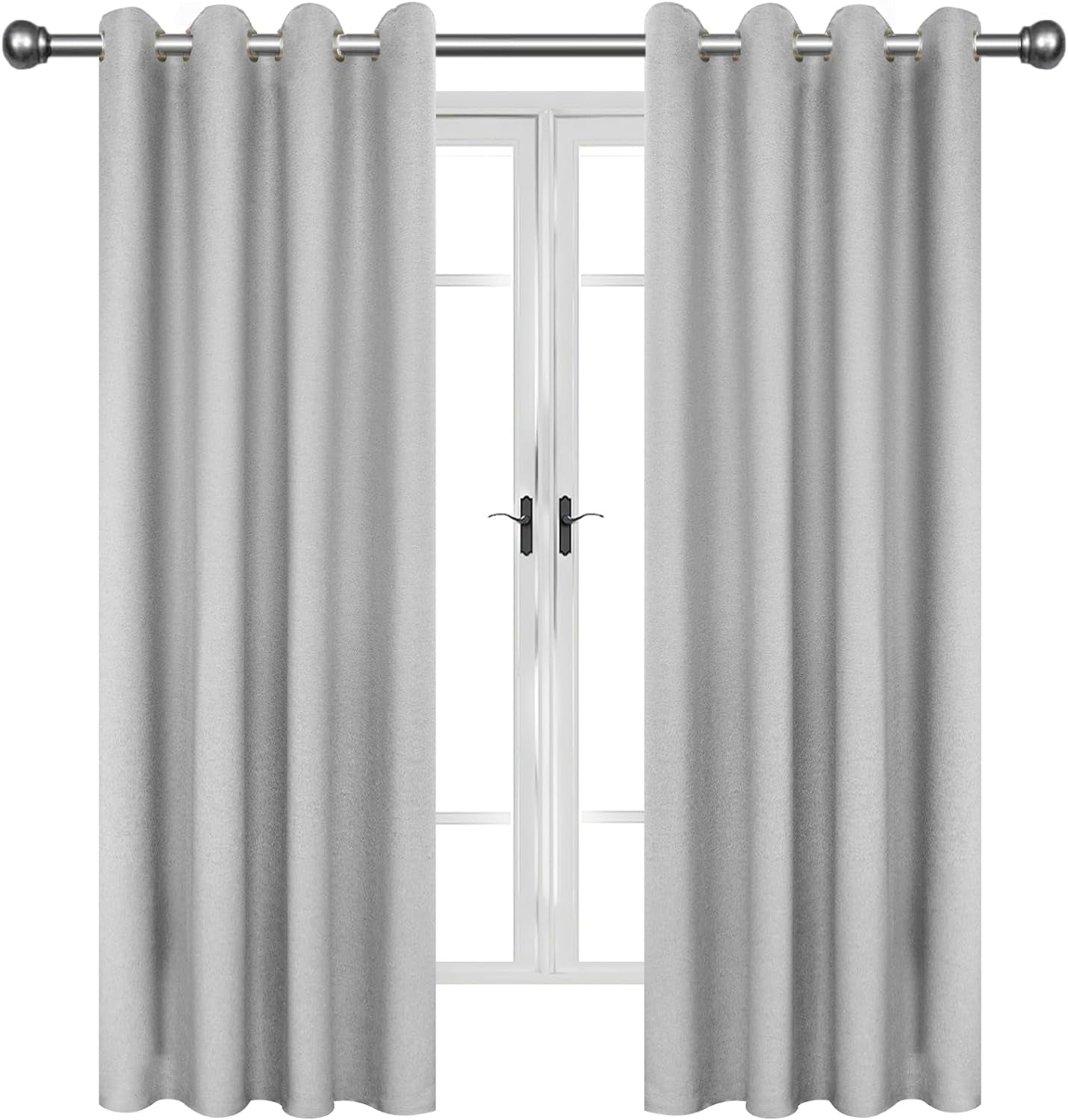 JIVINER Blackout Curtains 84 Inches Long Soundproof Thermal Insulated Curtains/Drapes/Panels for Kid'S Room (Baby Pink, W42 X L84,2 Panels)  JWN E-Commerce Linen Light Grey W42 X L63 ,2 Panels 