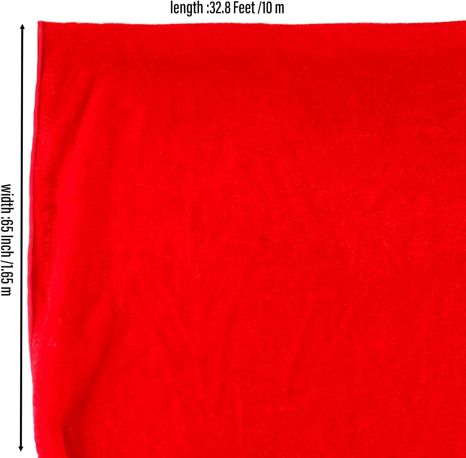 10 Yard X 65 Inch Stretch Velvet Fabric Red Soft Silky Stretch Velvet by the Yard for Home Decoration, Tables, Curtains & Sofa