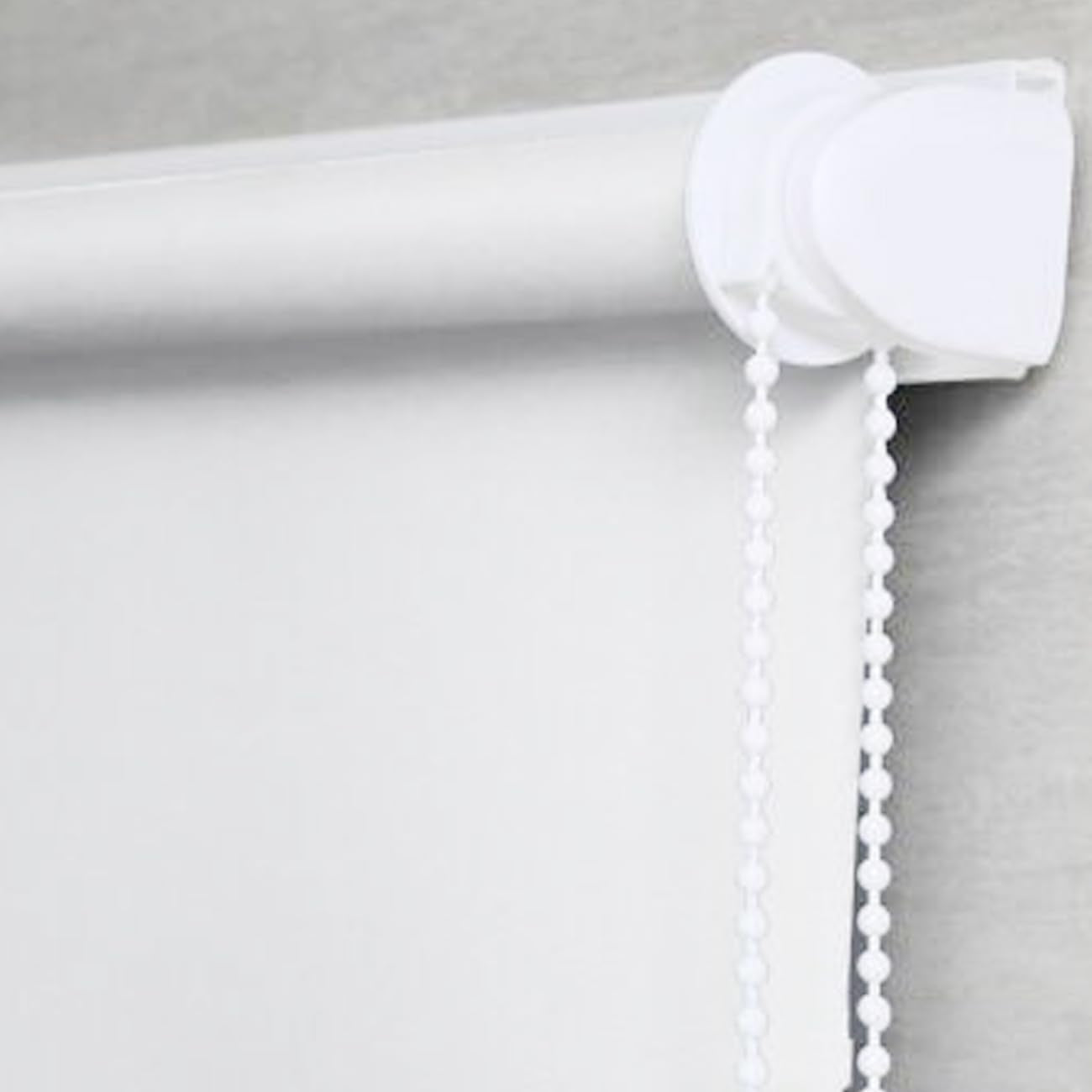 Blind Bead Chain Cord, Plastic Curtain Beaded Chain Cord with 20Pcs Connector Clips Repair for Vertical Roller and Roman Shade Chain Cord (White, 10 Meters/10.94 Yards)