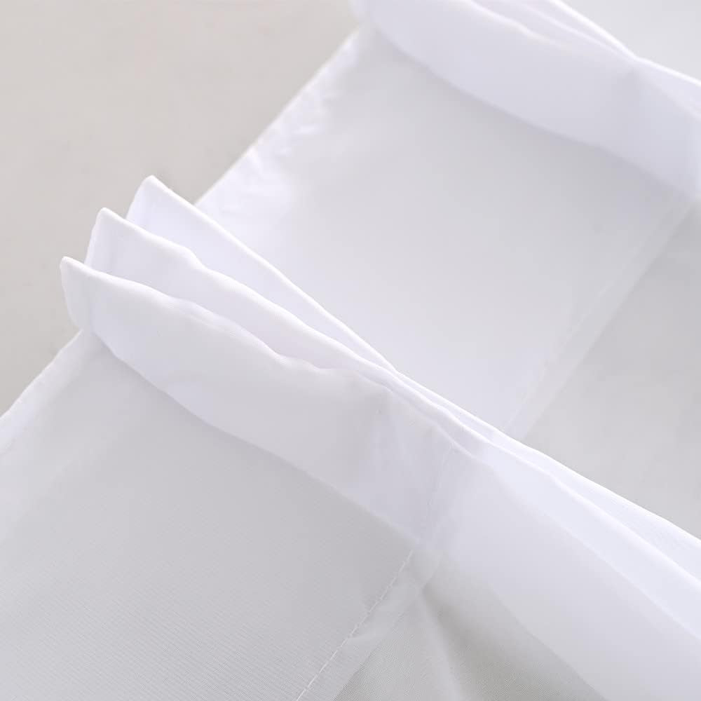 Lopacka Soft White Chiffon Triple Pinch Pleated French Pleats Sheer Curtains 63 Inches Length Voile Living Room (42W X 63L (1 Panel))  SL   